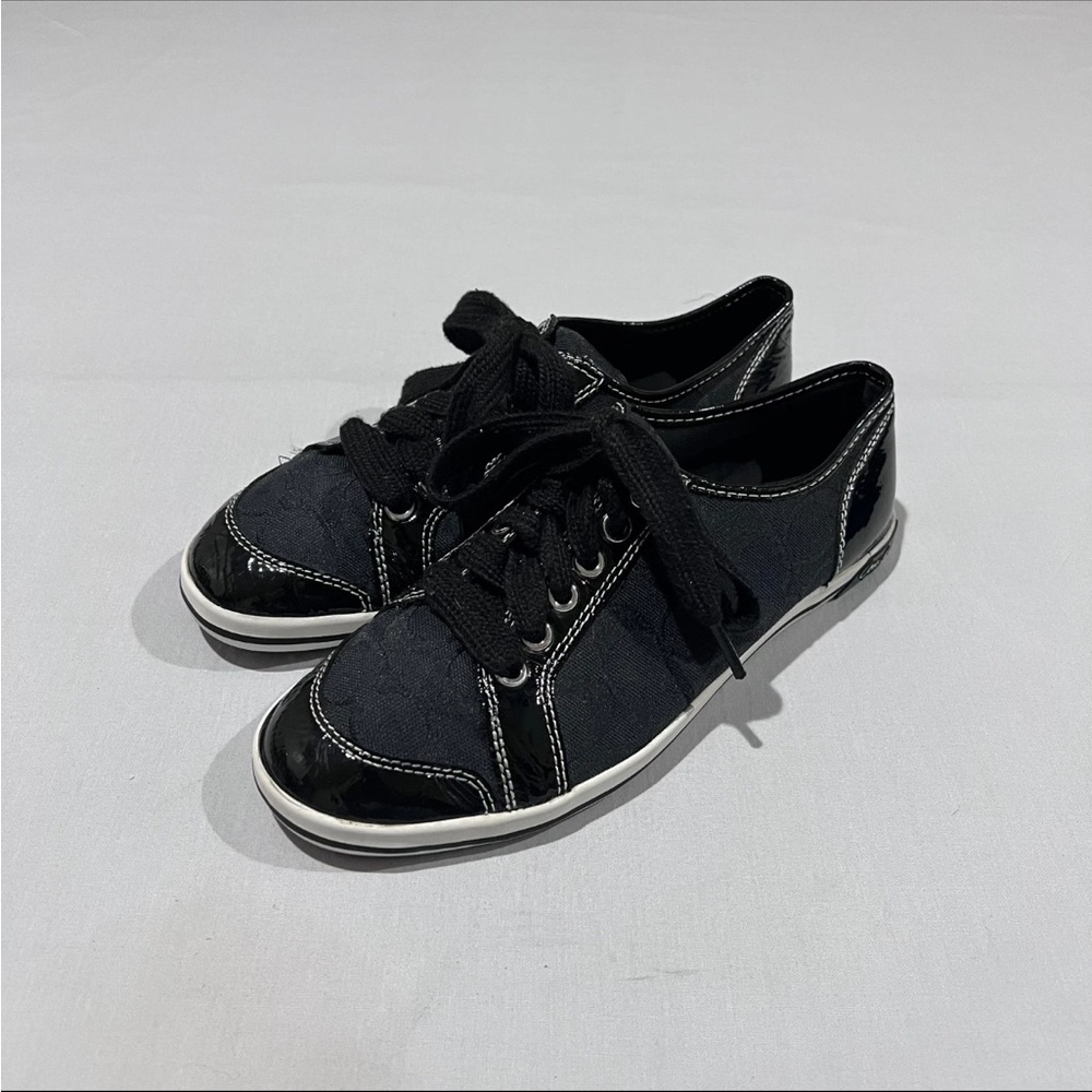 Coach Brodi Women's Black Signature Logo C Lace Up Sneakers Shoes Size 8.5b View 4